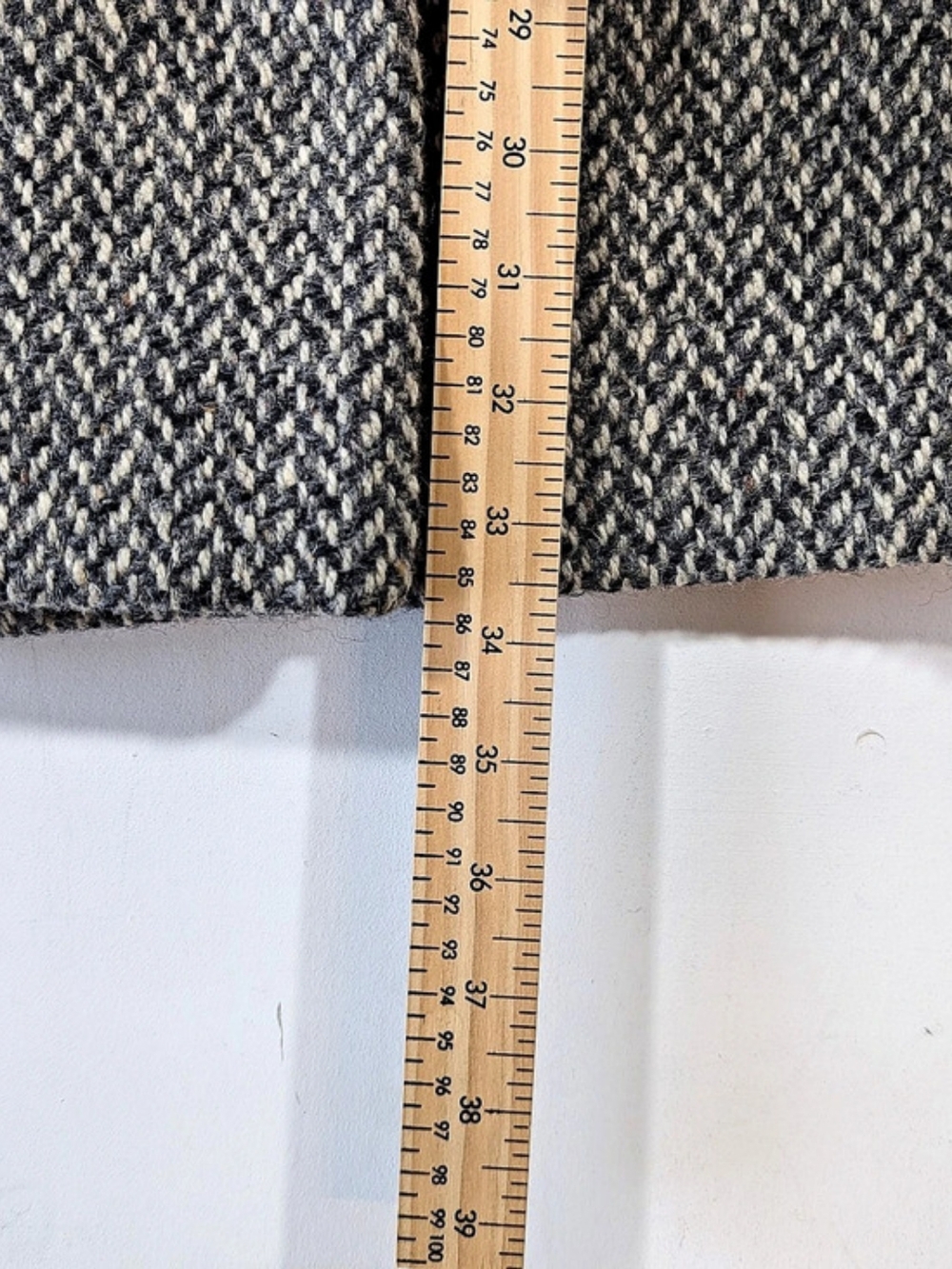 Forecaster of Boston Vintage Tweed Pea Coat Gray Double Breasted Women's Size 10 - Picture 11 of 12